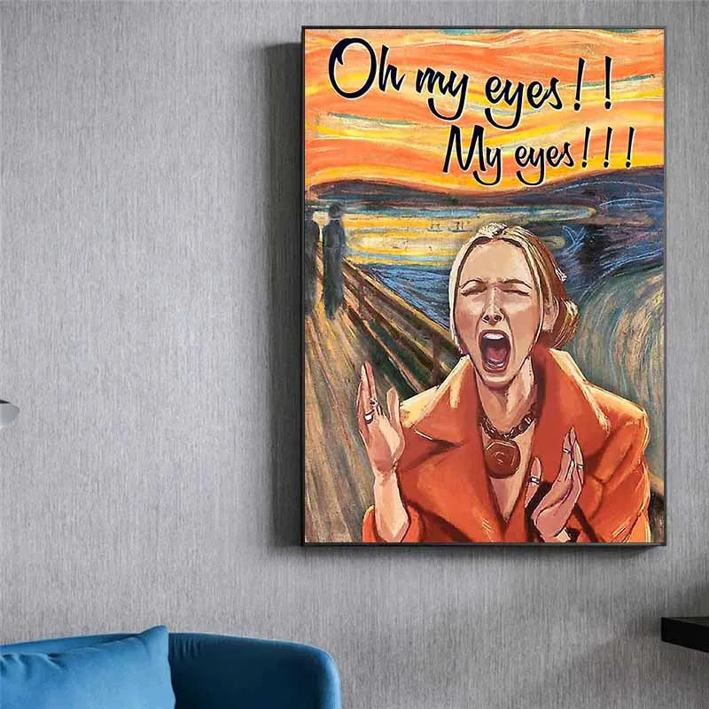 TV Show Friends Phoebe Buffay Oh My Eyes Funny Poster Canvas Painting Wall Art Prints for Living Room Salon Home Decor