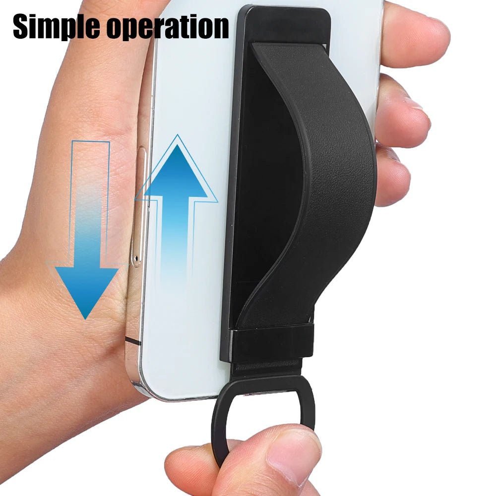 Portable Telescopic Phone Finger Strap Grip Silicone Mobile Phone Hand Band Holder Finger Ring Push Pull Grip Stand Bracket