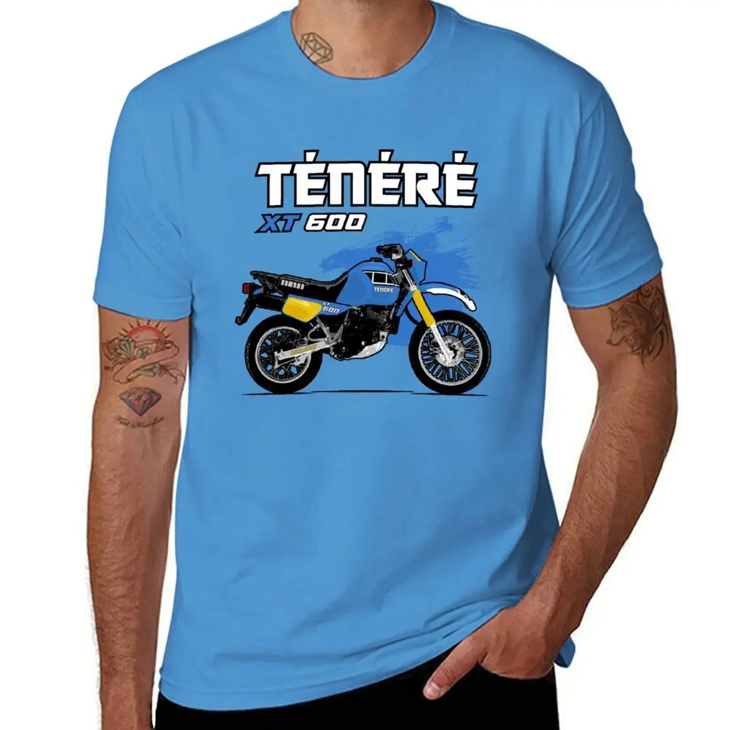 T-shirt Tenere Countfemale pour hommes, haut élégant, vêtements décontractés, grande taille, été