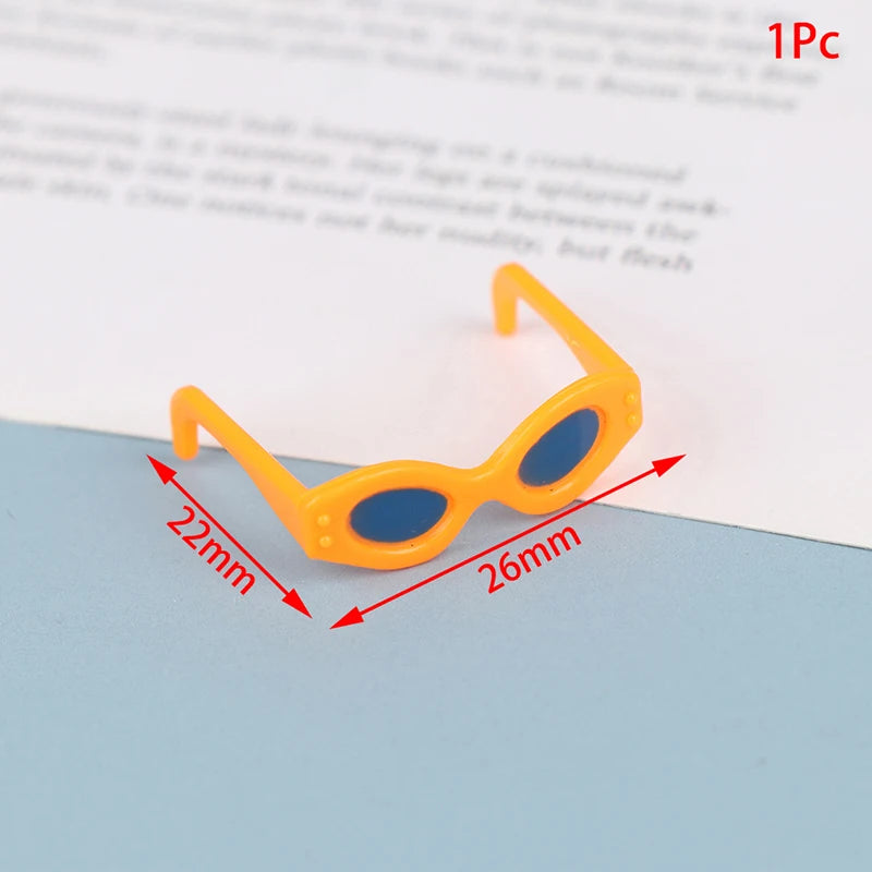 Dollhouse Miniature New Plastic Transparent Eyeglasses For 1/6 Dolls Accessories Mini Eyewear Glasses Doll Sunglasses