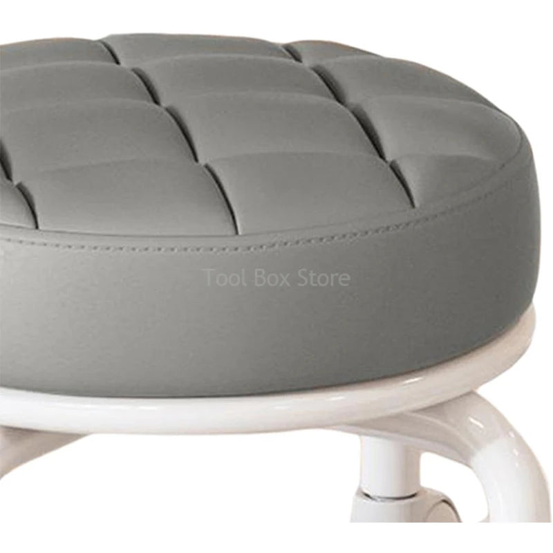 Household Pulley Low Stool Small Footstool Children Round Stool Chair Living Room Mini Sofa Stool with wheels Home Furniture