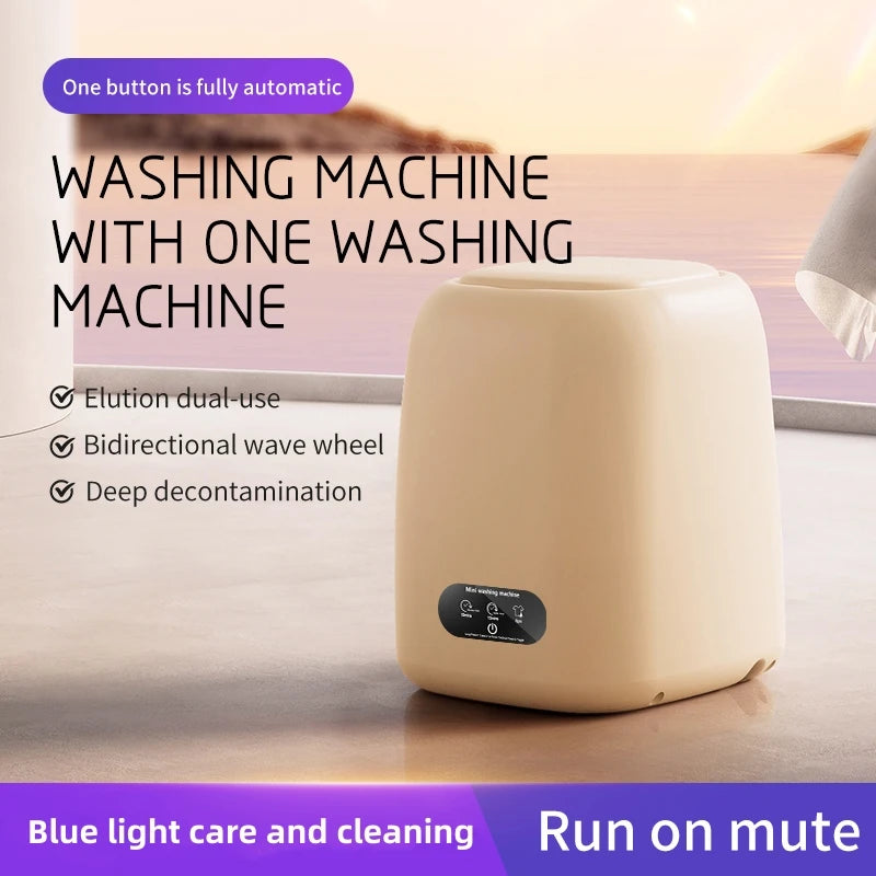 Mini Washing Machine Portable Electric Underwear Laundry Machine Dual-Use Elution ,Decontamination For Travel & Small Household