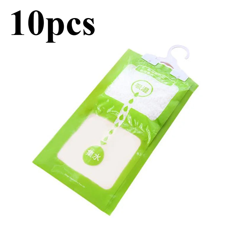 1/5/10pcs Wardrobe Dehumidification Bag Mildew Proof And Moisture Proof Hanging Clothes Drying And Moisture Absorbing Bag