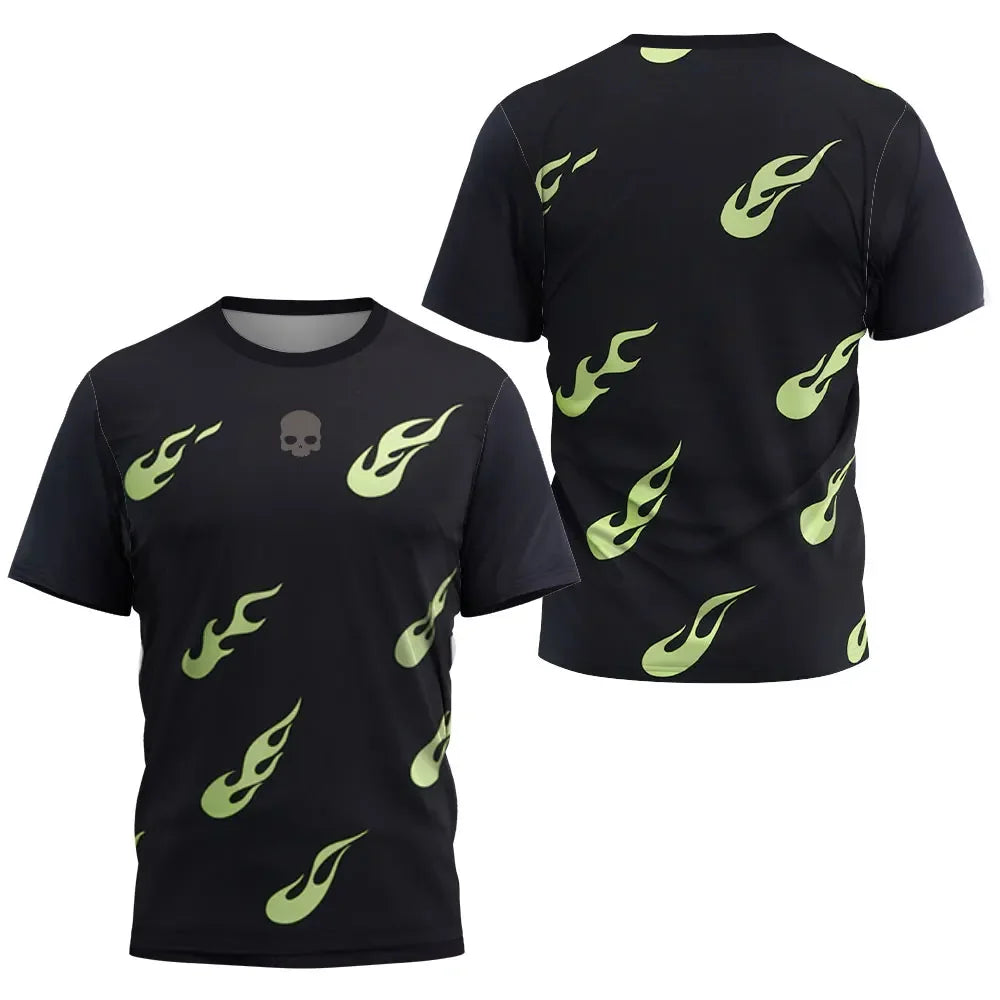 T-shirt de tennis à séchage rapide Skull pour hommes, t-shirt d'entraînement de tennis, haut de sport d'été, nouveau, haute qual