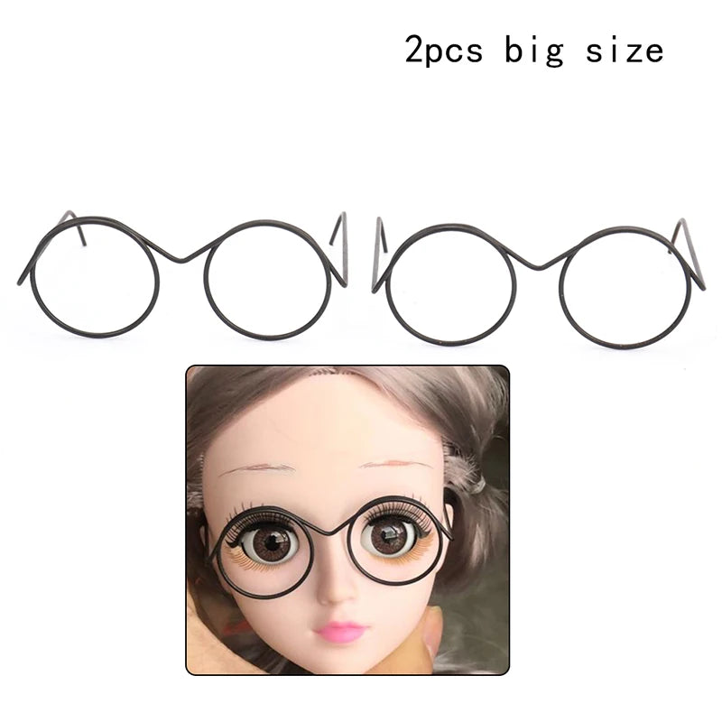 Dollhouse Miniature New Plastic Transparent Eyeglasses For 1/6 Dolls Accessories Mini Eyewear Glasses Doll Sunglasses