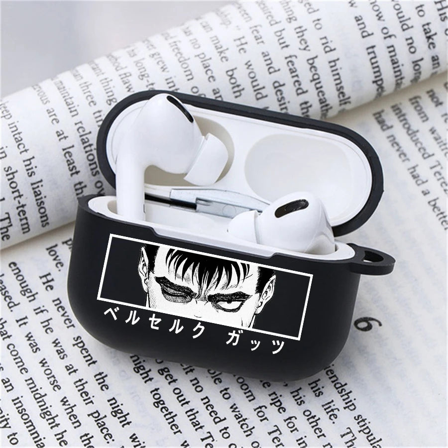 Anime Berserk Earphone Case for Apple Airpods 1 2 3 Pro 2 Guts Griffith Protective Berserk Airpods Case