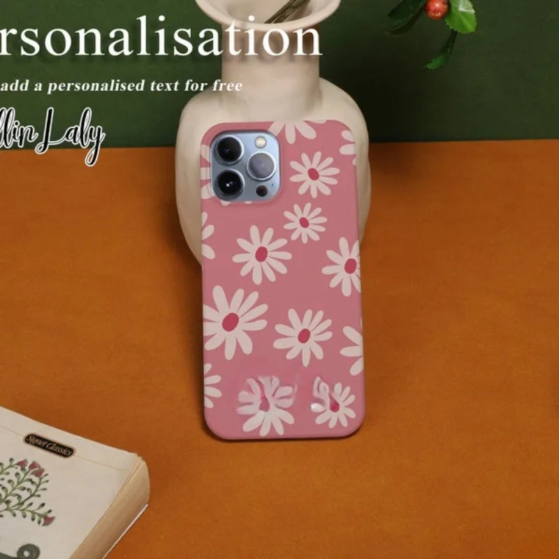 Seamless Flora Daisy Case For IPHONE 16ProMax 15 14 13 12 11 PRO Plus Acrylic TPU Two in one Magsafe Mobile Phone Cases