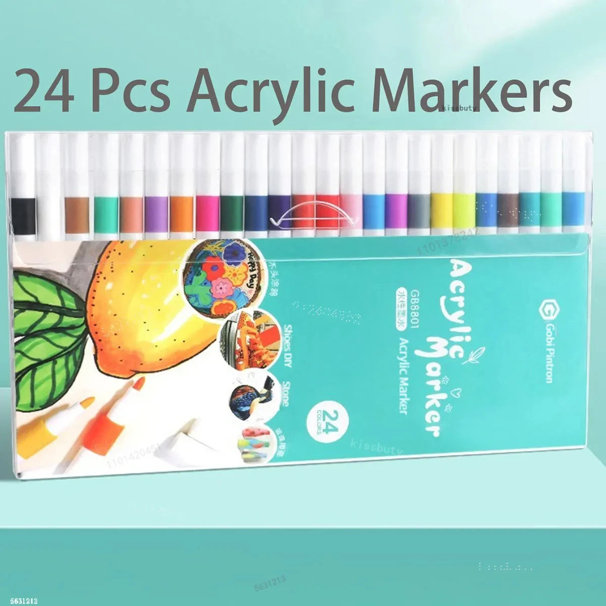 12-80 Colors Acrylic Paint Art Marker Pen DIY Hand Drawn Painting Drawing For Card Ceramic Stone Mug Glass Fabric Clothes Shoes