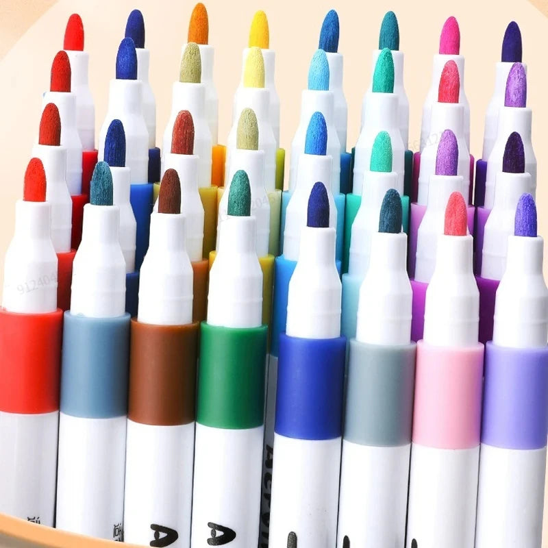 12-80 Colors Acrylic Paint Art Marker Pen DIY Hand Drawn Painting Drawing For Card Ceramic Stone Mug Glass Fabric Clothes Shoes