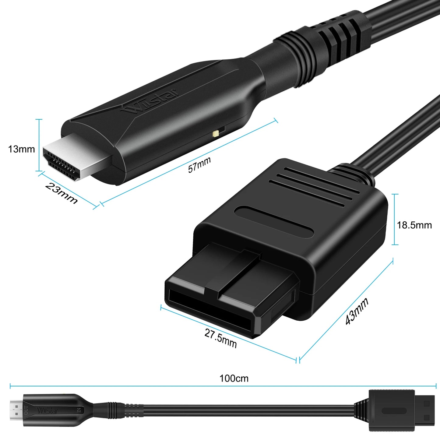 Game Console Video Adapter 1080P HDMI-compatible Converter Signal Conversion Support PAL/NTSC for N64/SNES/SFC/NGC