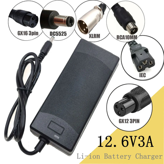 12.6V 3A Lithium Battery Charger for 3S 10.8V 11.1V 12V li-ion polymer batterry Fishing light Charger Electric drill Charger