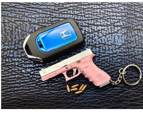 Alloy Empire 1:3G17 Glock Throwing Shell Alloy Keychain Pendant Metal Mini Toy Gun Cannot be Launched