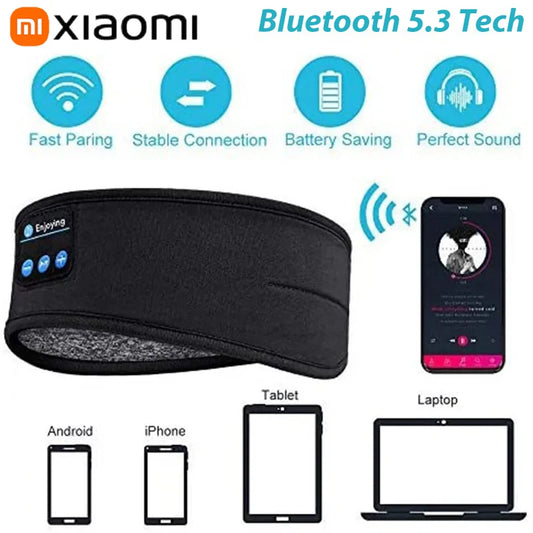 Xiaomi Bluetooth 5.3 Wireless Headset Sleep Aid Music Eye Masks Rechargeable Sports Headband Durable Nap Blackout Eyes Mask