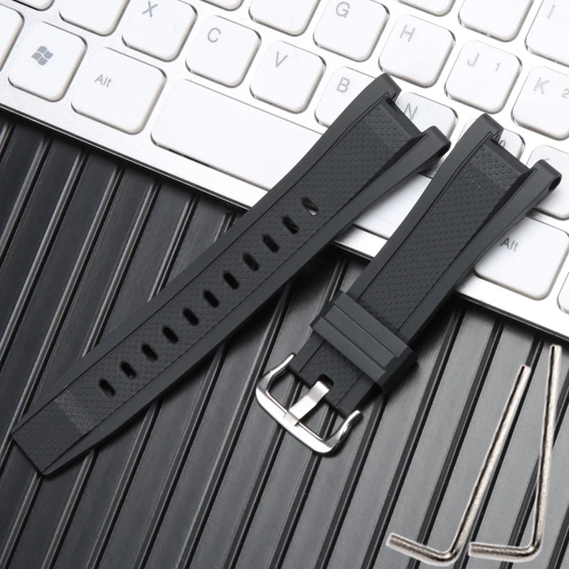 Rubber Strap Suitable for Casio G-Shock GST-B100 W300 210 400G S130 S330 Men's Resin Watch Band Waterproof Watch Accessories