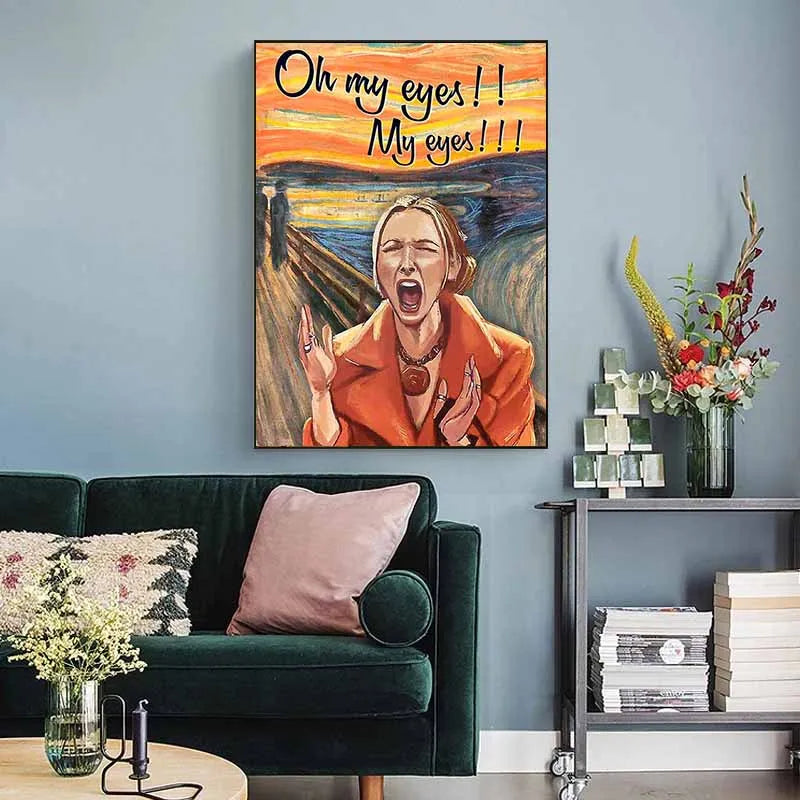 TV Show Friends Phoebe Buffay Oh My Eyes Funny Poster Canvas Painting Wall Art Prints for Living Room Salon Home Decor